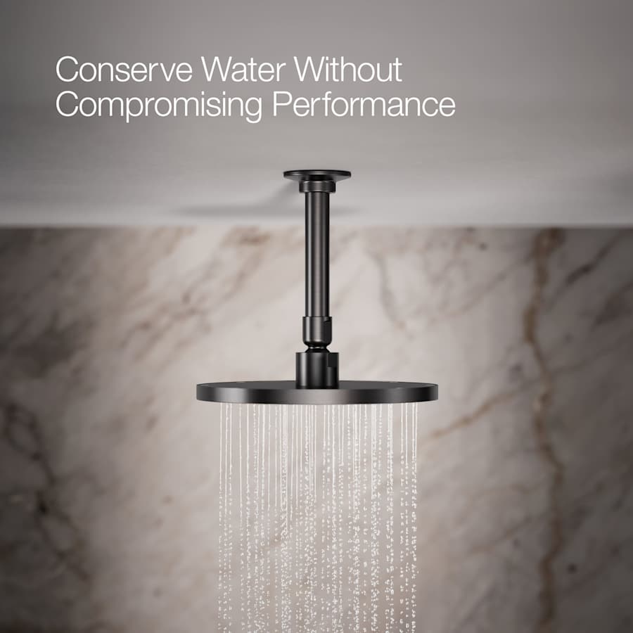 Contemporary Round 8" Single Function 2.5 GPM Rainhead with MasterClean Sprayface and Katalyst Air-Induction Technology