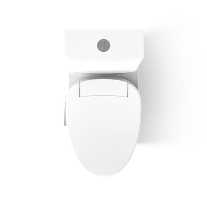 Reach 0.8 / 1.28 GPF Dual Flush One Piece Elongated Toilet with Actuator Flush - Less Seat
