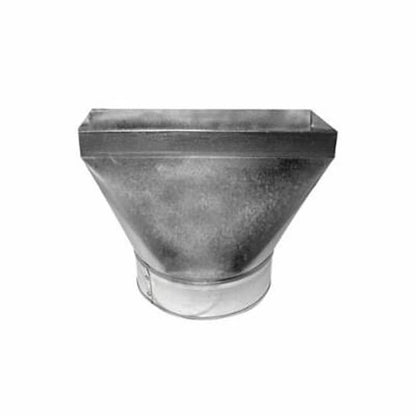 Fan Boot, 3-1/4 x 10 x 5 in, Un-Sealed, 28 ga