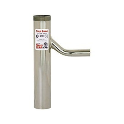 Tubular Tailpiece, 1-1/4 in, Tube x Thread, 20 ga, Polished Chrome