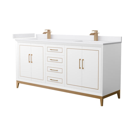 Marlena Double Bathroom Vanity - 72W x 35.25H x 22D
