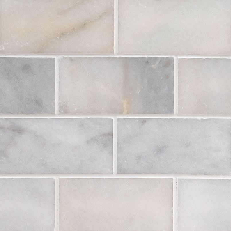 Greecian White Marble Subway Tile 3x6