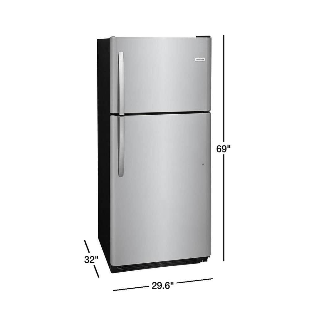 30 in. 20.4 cu. ft. Top Freezer Refrigerator in Stainless Steel