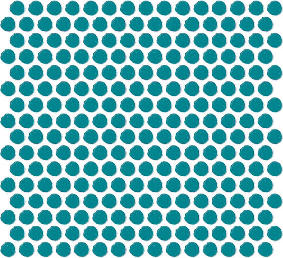Color Wheel Mosaic Ocean Blue Hexagon 1.5X1.5 Glossy