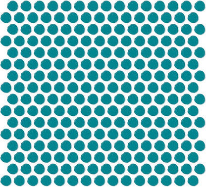 Color Wheel Mosaic Ocean Blue Hexagon 1.5X1.5 Glossy