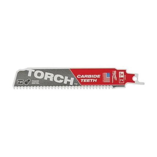 SAWZALL® The Torch™ Carbide Tip Reciprocating Saw Blade, 6 in L, 7 tpi, 0.05 in THK