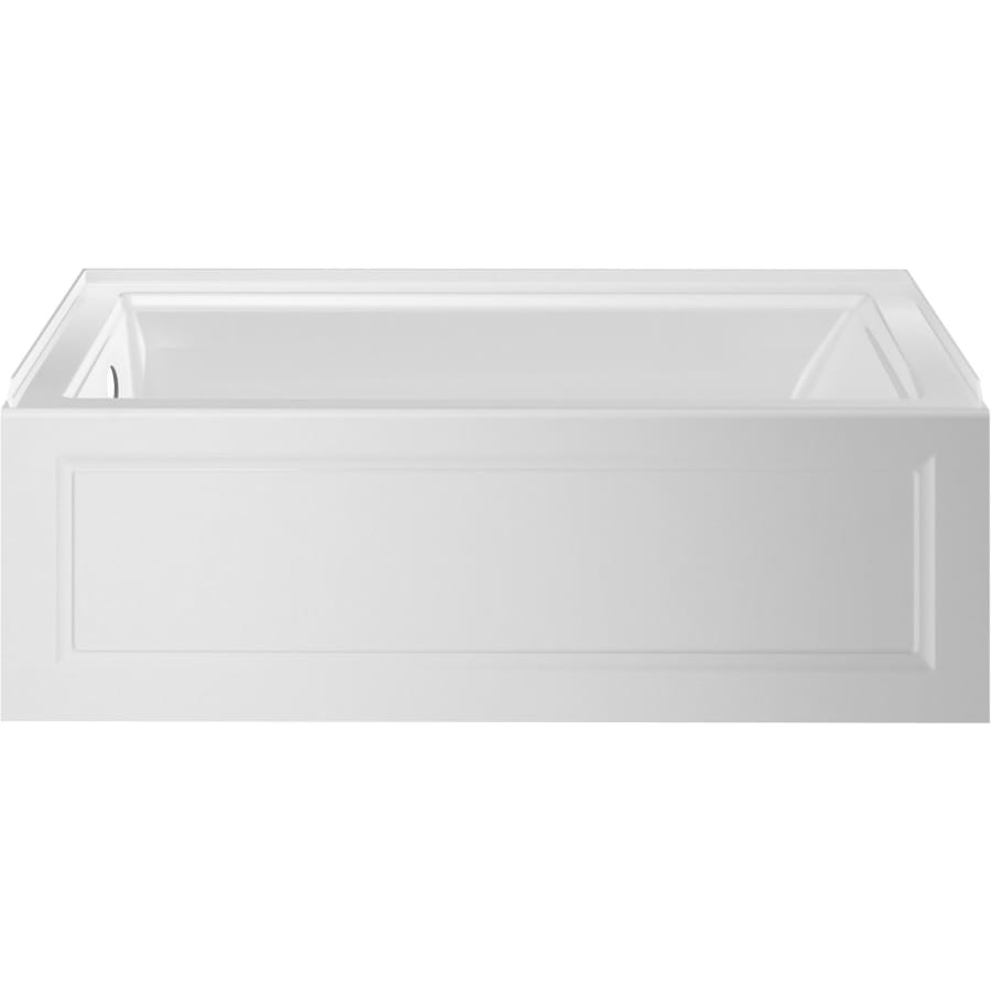 Town Square S 60" Three Wall Alcove Acrylic and Fiberglass Soaking Tub with Left Drain