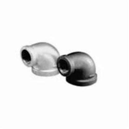 90 deg Elbow, 1-1/4 x 1 in, FNPT, 150 lb, Malleable Iron, Galvanized