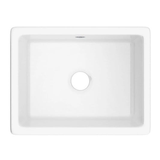 Laundry Sink, 1 Basin, Top/Under Mount, Fireclay, White