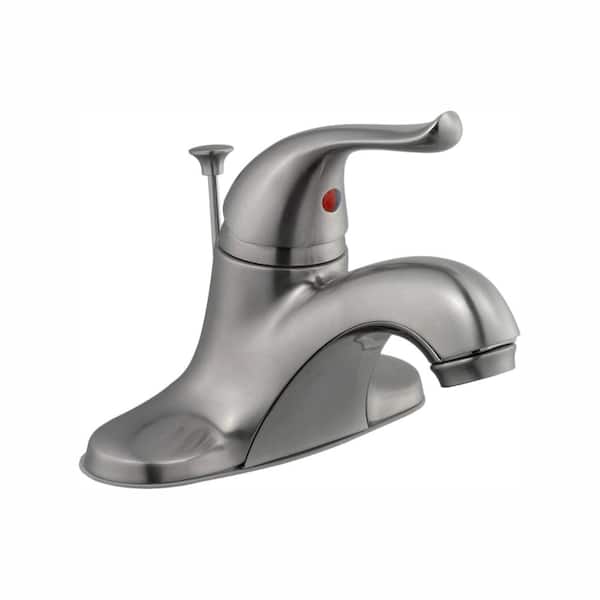 Glacier Bay Constructor 4 in. Centerset Single-Handle Low- Arch Bathroom Faucet in Chrome HD65480W-6001
