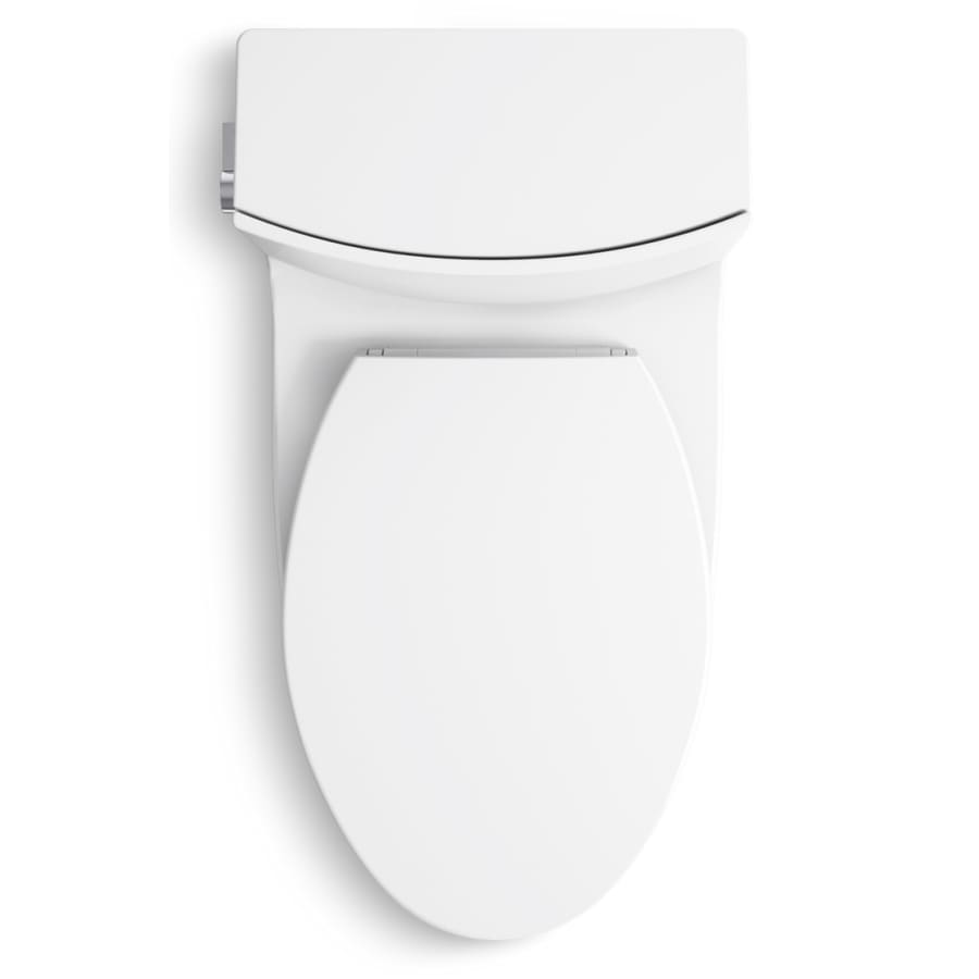 Veil One-piece Elongated Dual-Flush Toilet with Skirted Trapway