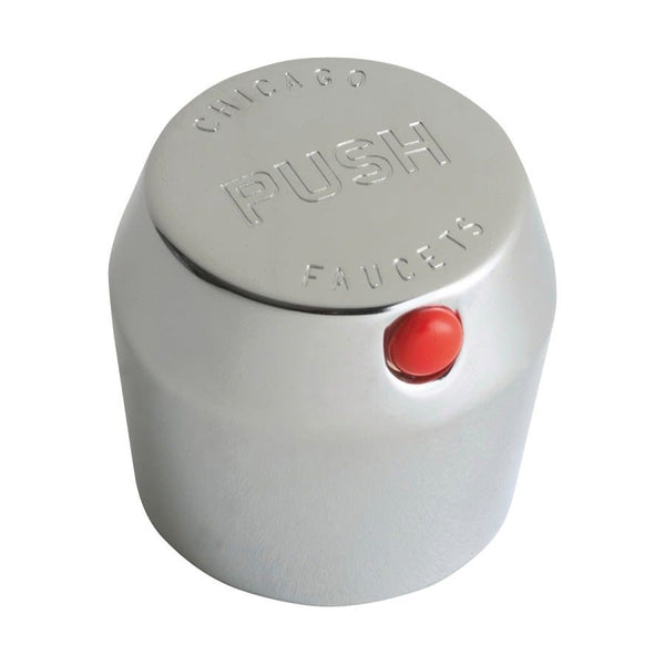 Vandal Proof MVP Metering Push Handle, 1-3/4 in, Metal, Polished Chrome