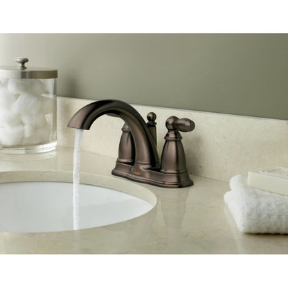 Brantford Double Handle Centerset Bathroom Faucet - Pop-Up Drain Assembly and Valve Included