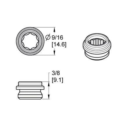 Seat, 1/2-20 Thread and 3/8 in L