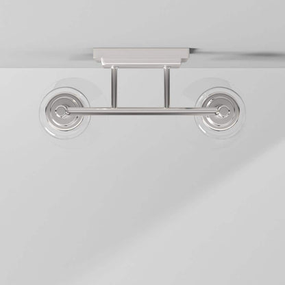 Wakefield 15 in. 2-Light Chrome Modern Vanity with Clear Glass Shades