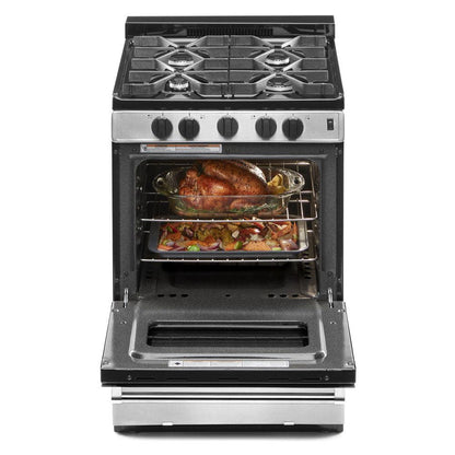 24"W 2.96Cuft F/S Compact 4B Gas Range Stainless Steel