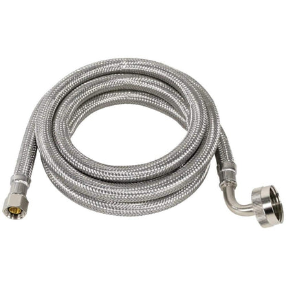 6 ft. Braided Stainless Steel Dishwasher Connector with Elbow