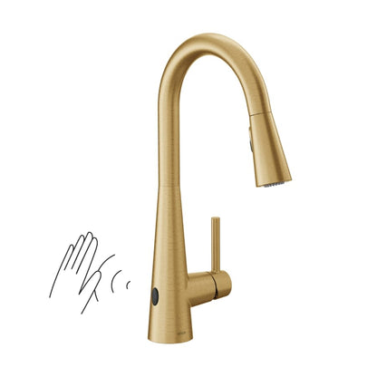 Sleek 1.5 GPM Single Hole Pull Down Kitchen Faucet with MotionSense