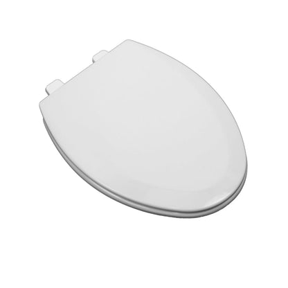 Elongated Closed-Front Toilet Seat with Quick Release and Lid