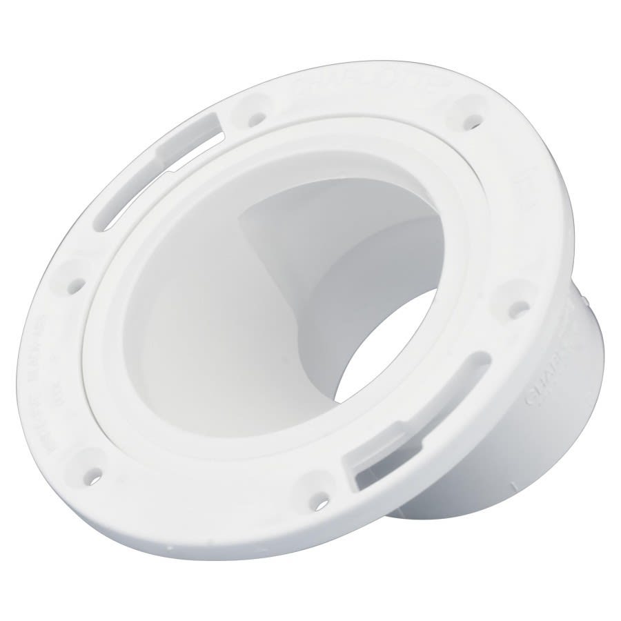 Adjustable Closet Flange, 4 x 3 in, Hub, PVC, SCH 40/STD