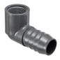90 deg Elbow, 3/4 x 1/2 in, Insert x FNPT, SCH 40/STD, PVC