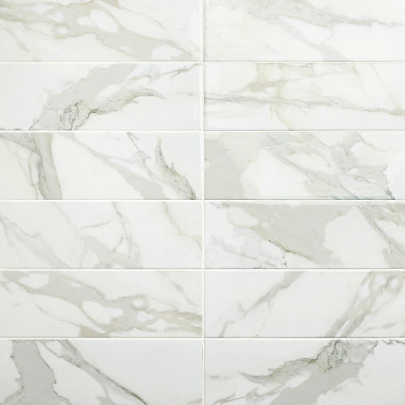 Platinum Magnolia Rectangle 6X18 Glossy