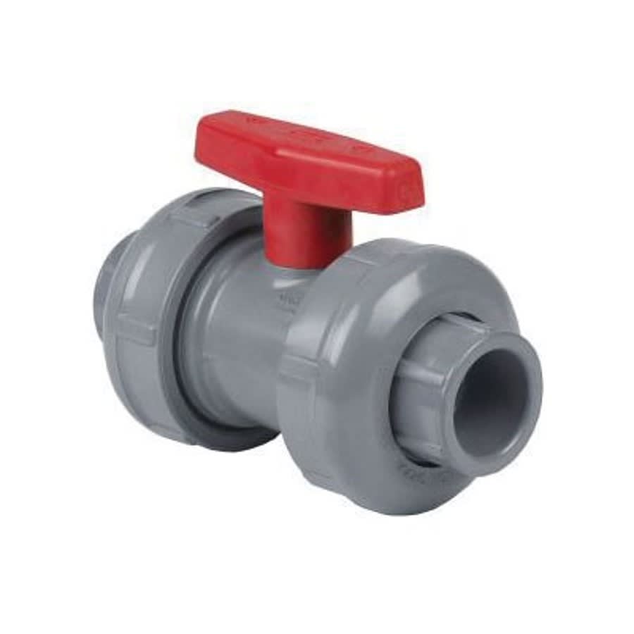 1-Piece Ball Valve, 1/2 in, Union FNPT or Socket, Standard Port, CPVC Ball, CPVC