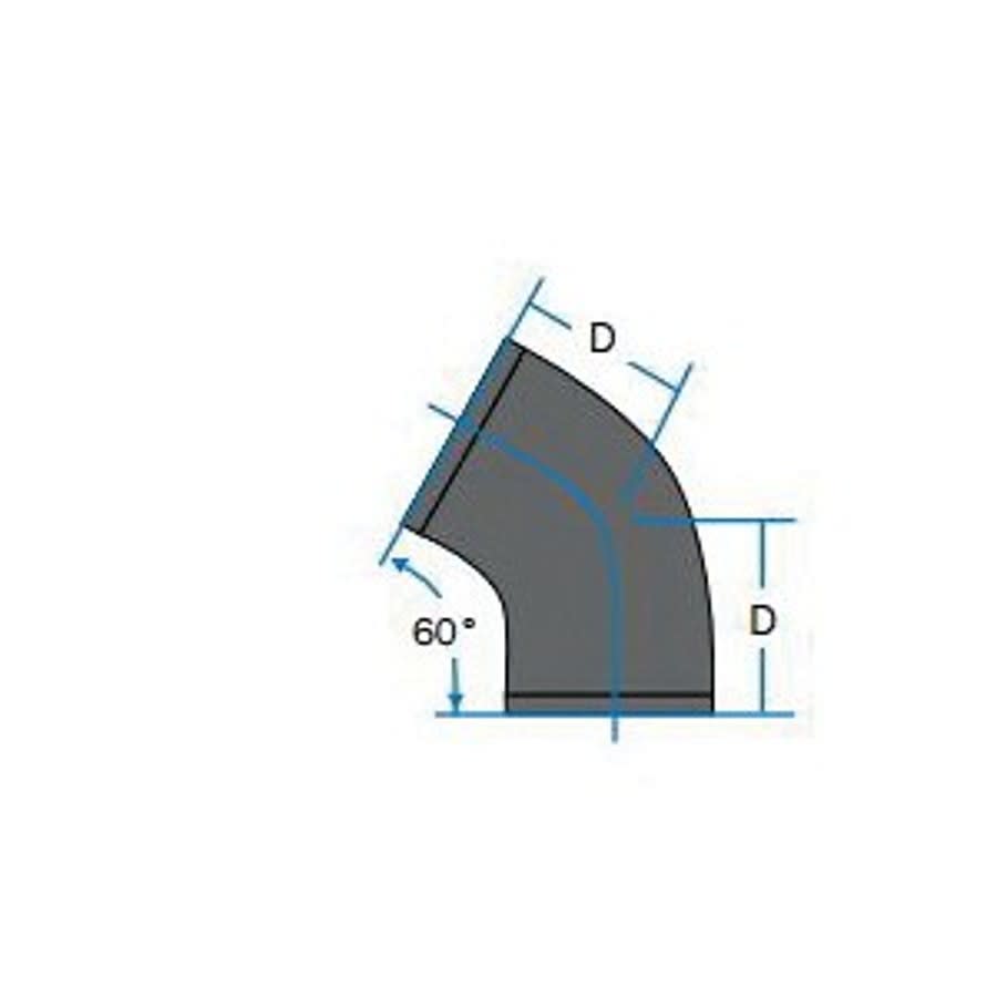 1/6 Bend, 2 in, No Hub, Cast Iron