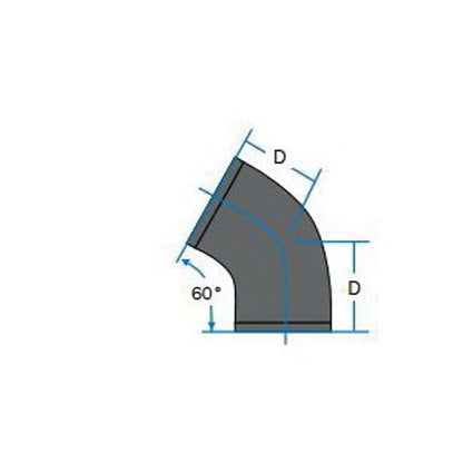 1/6 Bend, 4 in, No Hub, Cast Iron