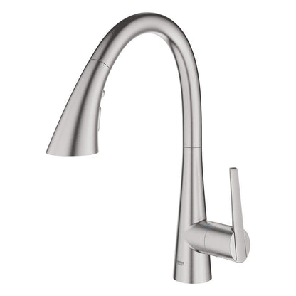 Zedra Kitchen Faucet, Deck Mount, ADA, 1 Lever Handle, 1-Hole, SuperSteel