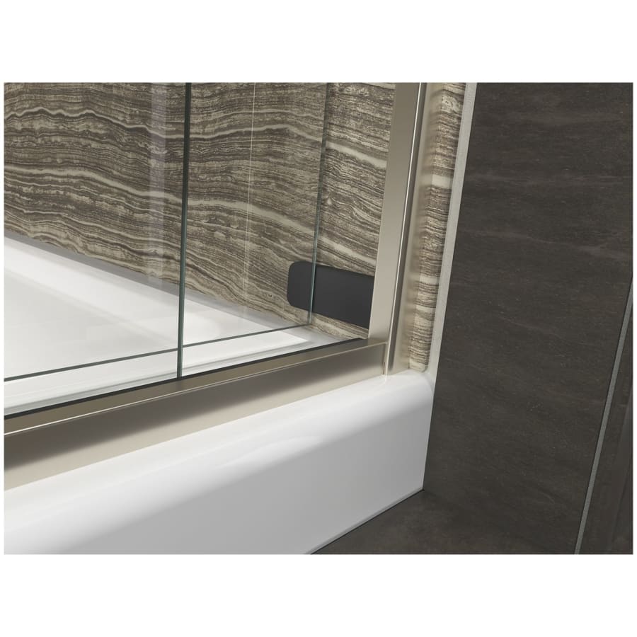 Levity 59-3/4" High x 59-5/8" Wide Sliding Frameless Tub Door with Clear Glass