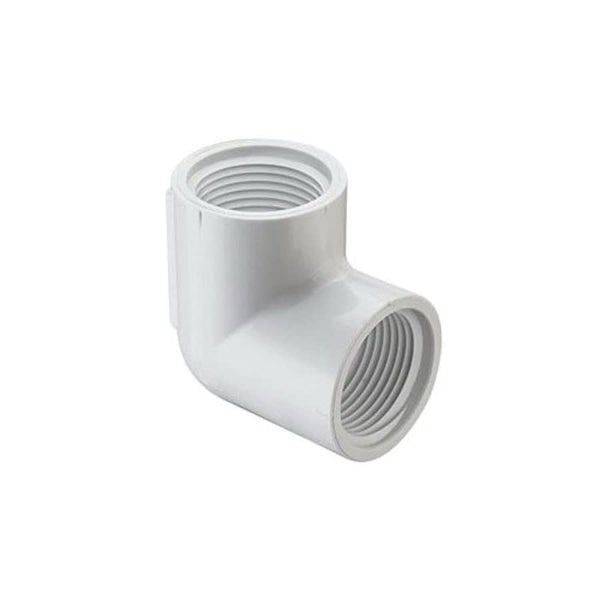 90 deg Elbow, 1-1/4 in, FNPT, SCH 40/STD, PVC