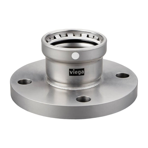 Flat Face Flange, 2-1/2 in, Press, 7 in OD, 4 Bolt Holes, 150 lb, Carbon Steel