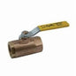 2-Piece Ball Valve, 2 in, FNPT, Standard Port, Plated Brass Ball, Bronze