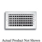 1-Way Curved Blade Supply Register, 14 x 6 in, Horizontal Blades, Multi Shutter Damper, Steel, White