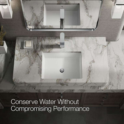 Parallel 0.5 GPM Single Hole Bathroom Faucet with Pop-Up Drain Assembly