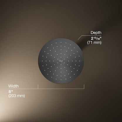 Contemporary Round 8" Single Function 2.5 GPM Rainhead with MasterClean Sprayface and Katalyst Air-Induction Technology
