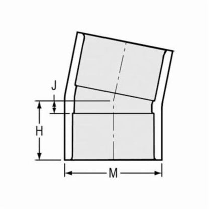 11.25 deg Elbow, 3 in, Socket, SCH 40/STD, PVC