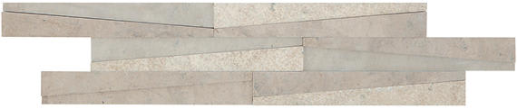 Limestone Volcanic Gray Rectangle, Raked, Scraped 4X20