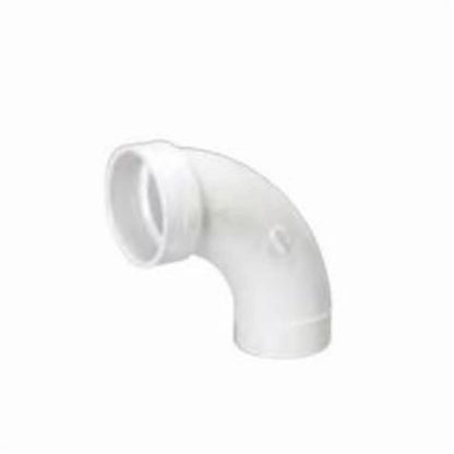 Street Long Sweep 90 deg Elbow, 2 in, Spigot x Hub, DWV, PVC