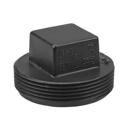 DWV Plug, 3-1/2 in, MNPT, ABS