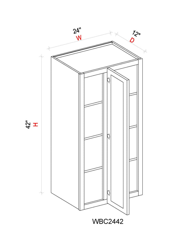 Wall Blind Corner Cabinet - 24"W x 42"H x 12"D