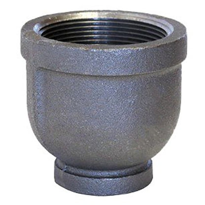 Reducer Coupling, 3/4 x 1/4 in, FNPT, 150 lb, Malleable Iron, Black