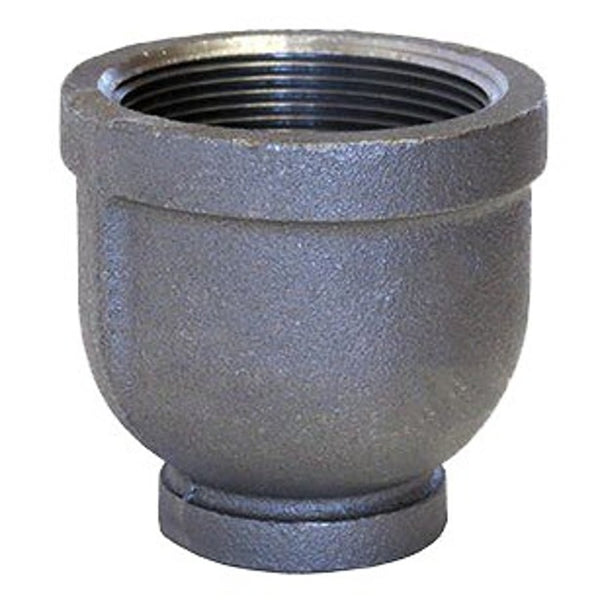 Reducer Coupling, 1 x 3/4 in, FNPT, 150 lb, Malleable Iron, Black