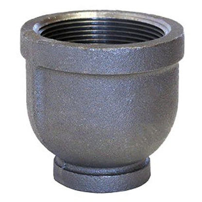 Reducer Coupling, 1/2 x 1/4 in, FNPT, 150 lb, Malleable Iron, Black