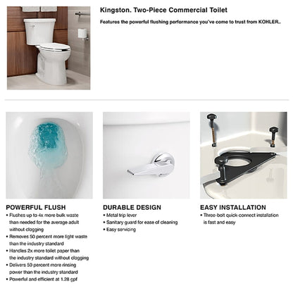 Kingston Elongated Chair Height Toilet Bowl Only - Less Toilet Seat