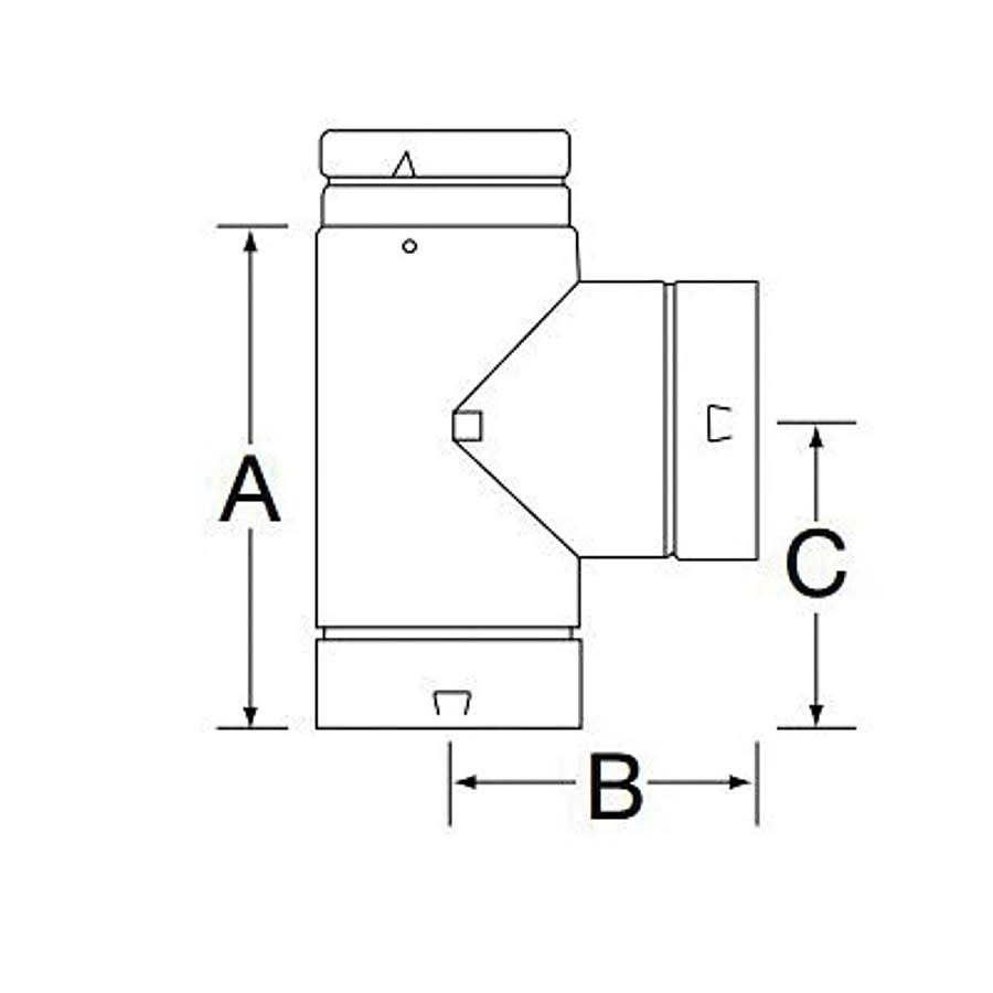 Round Vent Tee, 4 in Dia