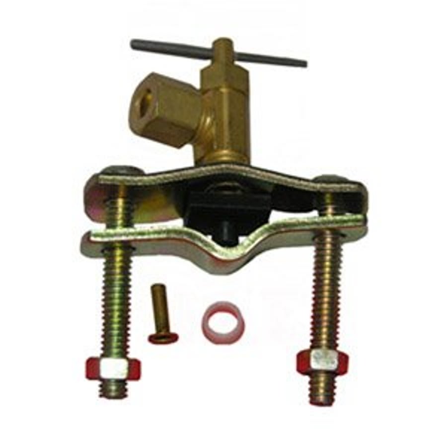 Saddle Clamp Needle Valve, 1/2 to 3/4 in, Brass