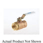 2-Piece Ball Valve, 1-1/4 in, FNPT, Standard Port, Plated Brass Ball, Bronze