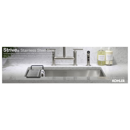 Strive 35" Single Basin Undermount 16-Gauge Stainless Steel Kitchen Sink with SilentShield with Accessories Included